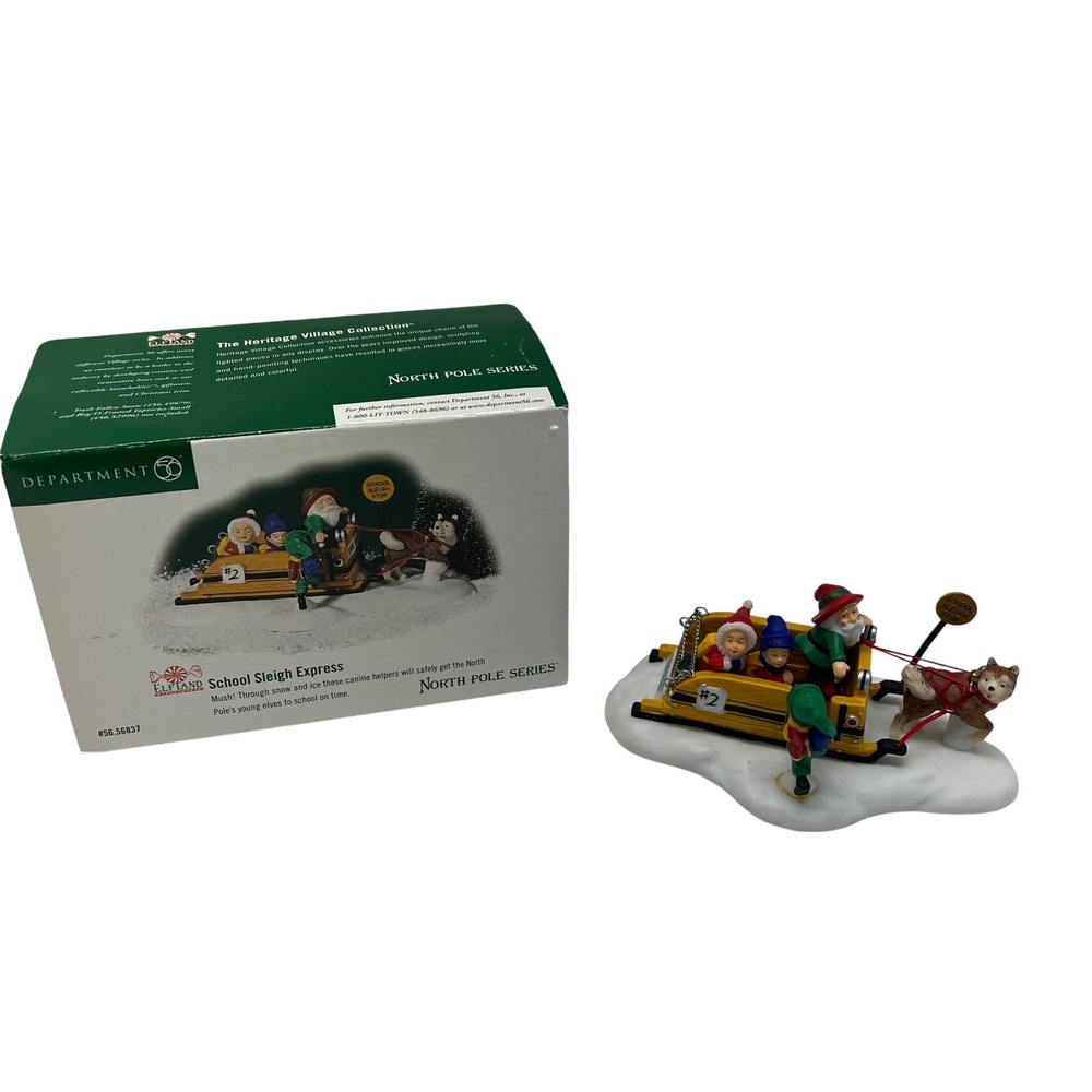VTG Dept 56 North Pole Series Elfland School Santa Sleigh Express 56.56837